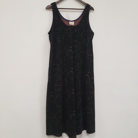 Vermont Country Store Dresses & Skirts - VTG Vermont Country Store Womens Artsy Corduroy Midi Jumper Dress Size M Paisley